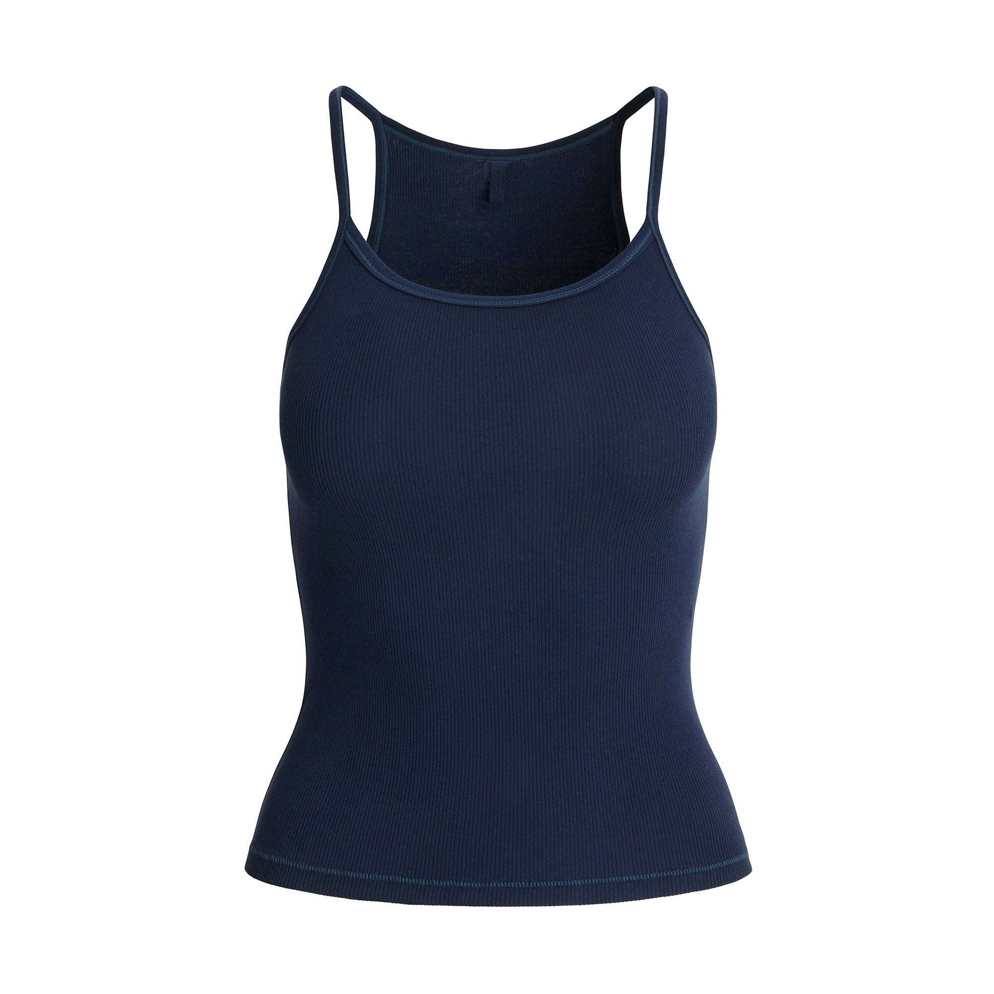 Skims Cotton Rib Long Cami Navy