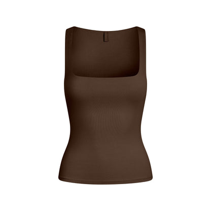 Skims Smooth Layers Square Neck Tank Espresso