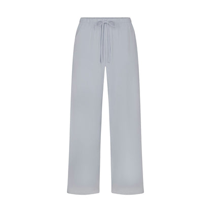 Skims Skims Sleep Cropped Long Sleeve And Pant Set Zen Blue