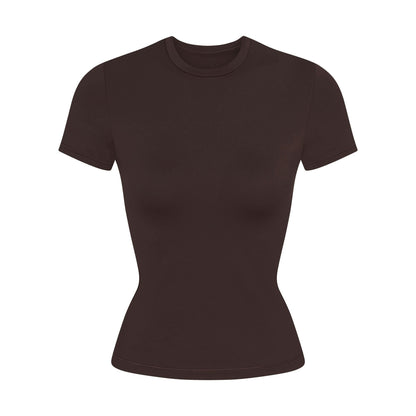 Skims Nikeskims Matte Padded Baby Tee Dark Sepia