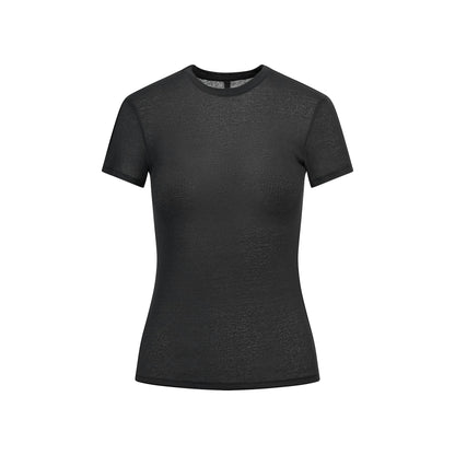 Skims Sheer Rib T-Shirt Soot
