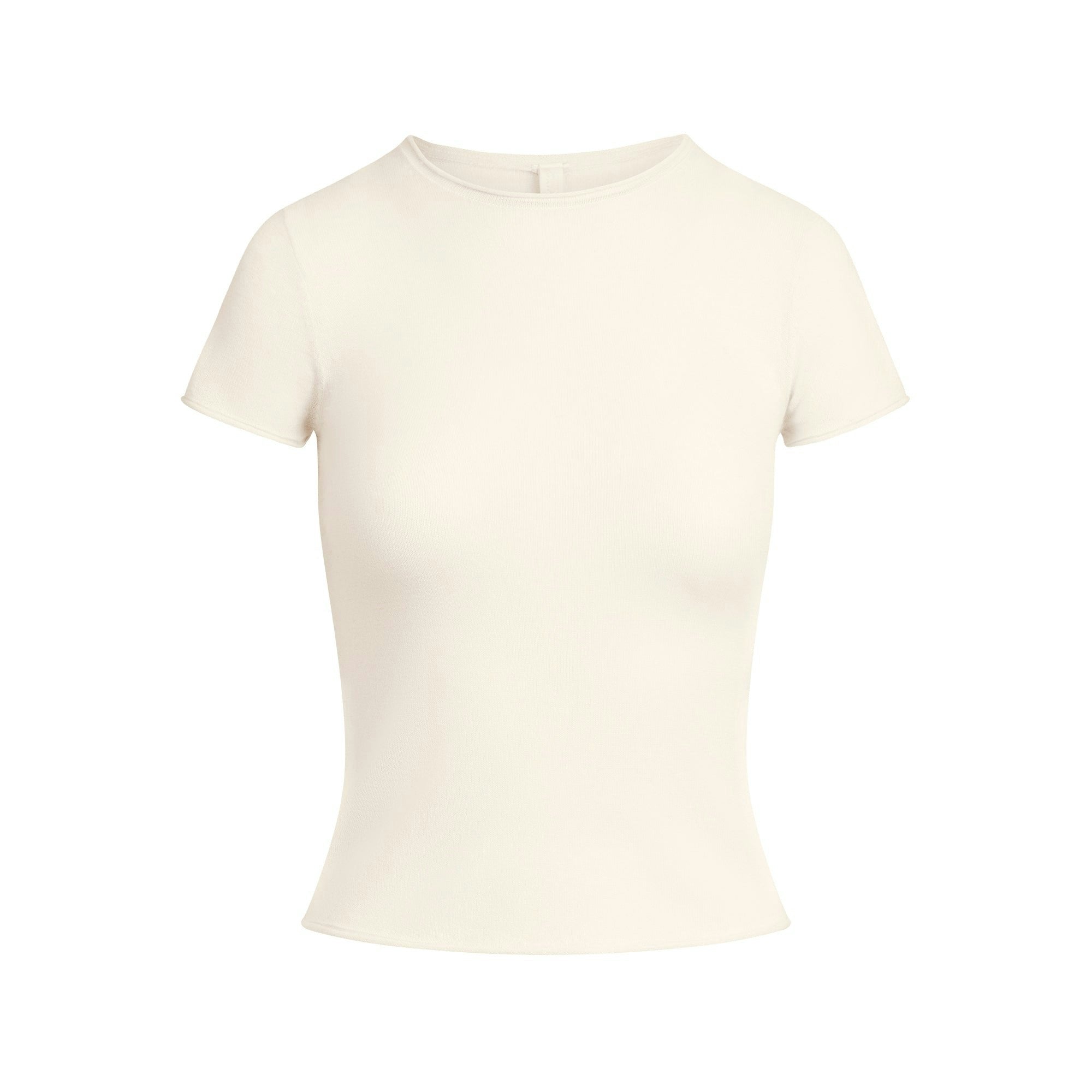 Skims Featherweight Cashmere Tee Egret