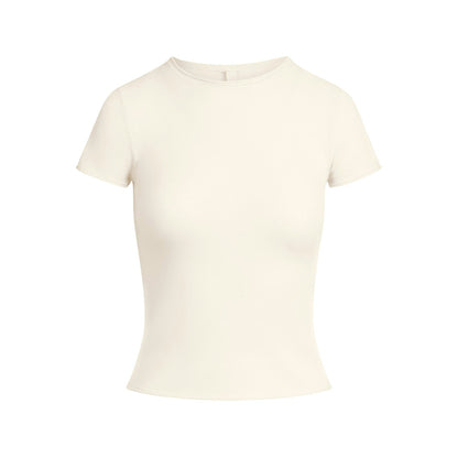 Skims Featherweight Cashmere Tee Egret