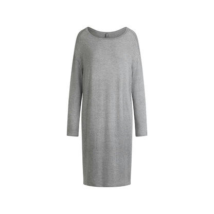 Skims Lightweight Modal Long Sleeve Tunic Dark Heather Grey