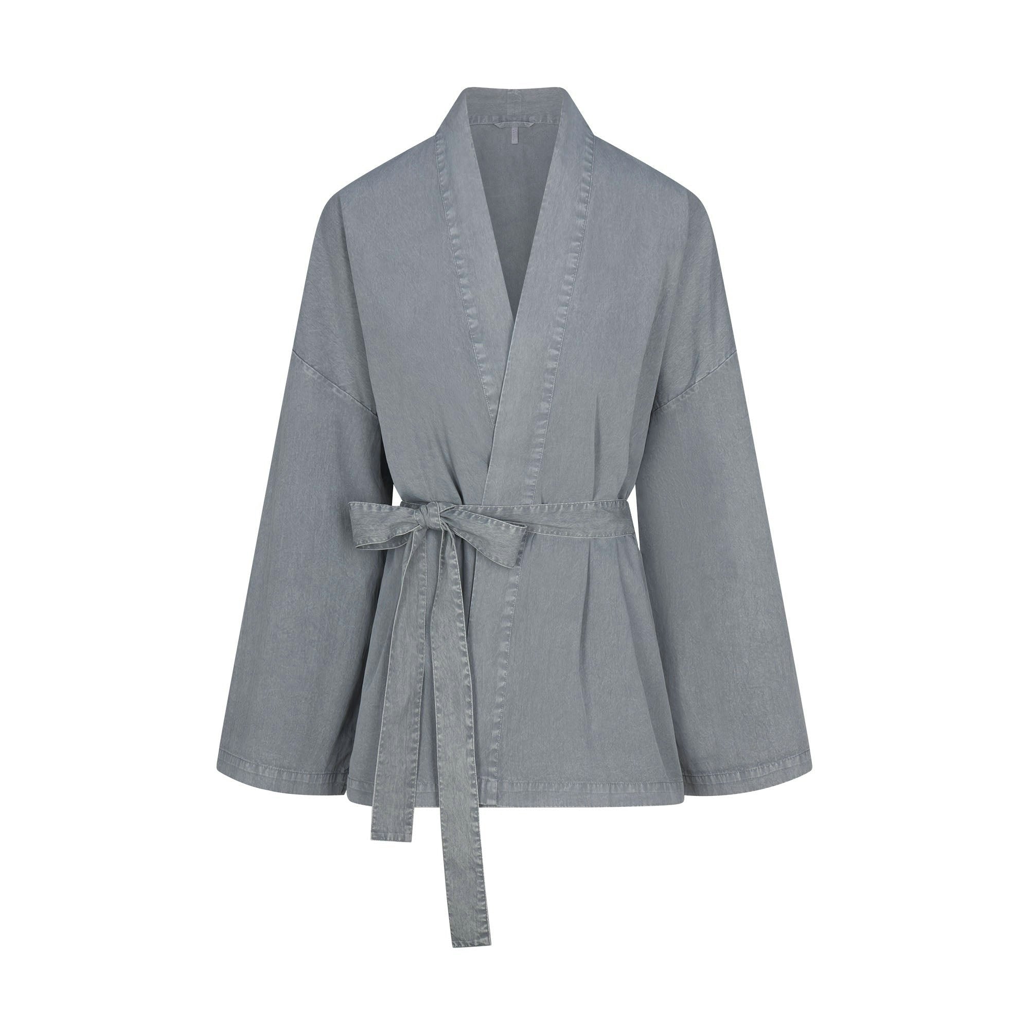 Skims Woven Lounge Oversized Wrap Top Pacific