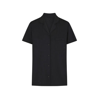 Skims Skims Sleep Short Sleeve Button Up Set Onyx