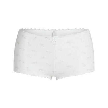 Skims Logo Pointelle Long Sleeve Set Pacific Floral Print