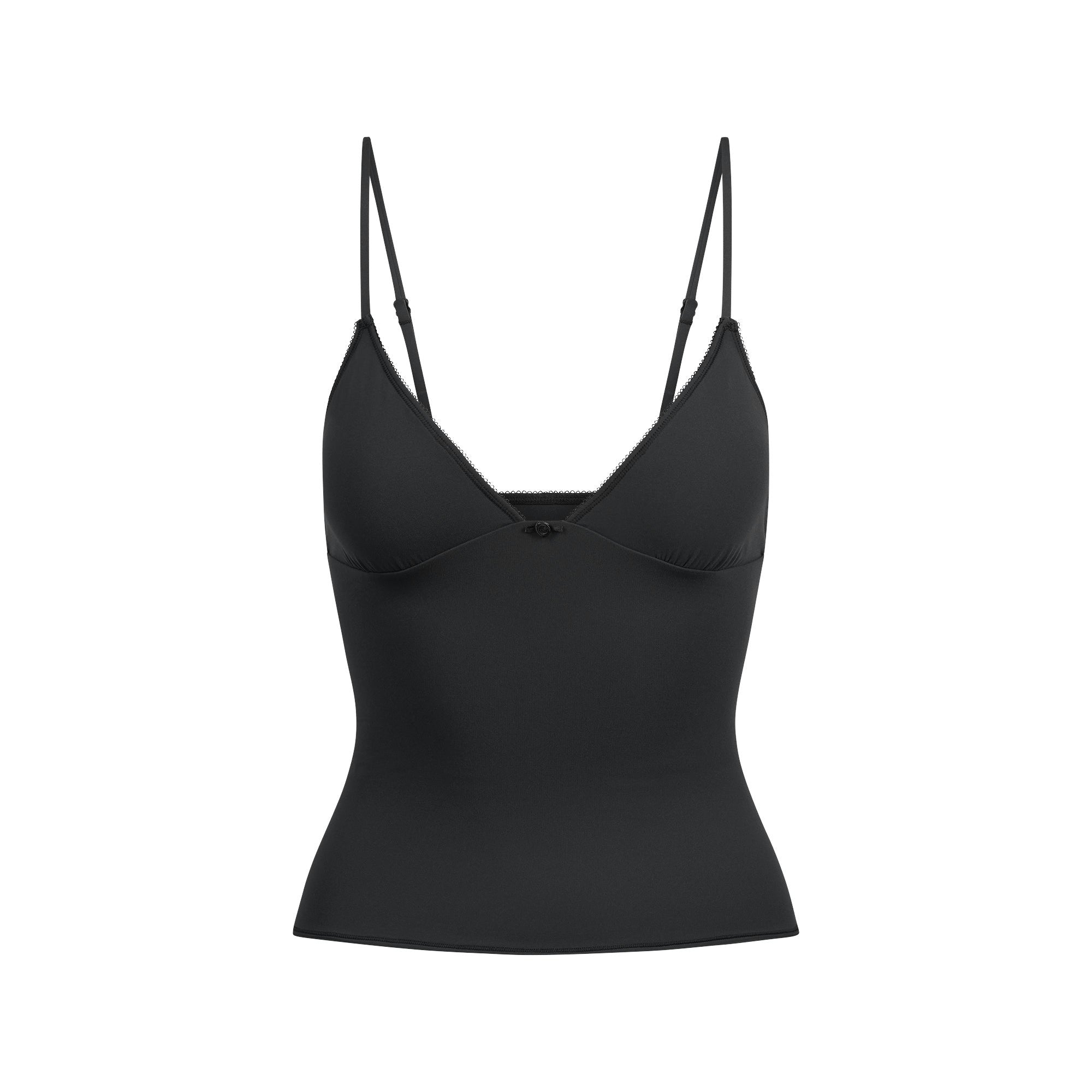 Skims Fits Everybody Picot Cami And Boy Short Set Onyx