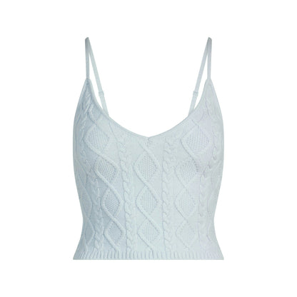 Skims Sweater Knits Cable Knit Cami Zen Blue