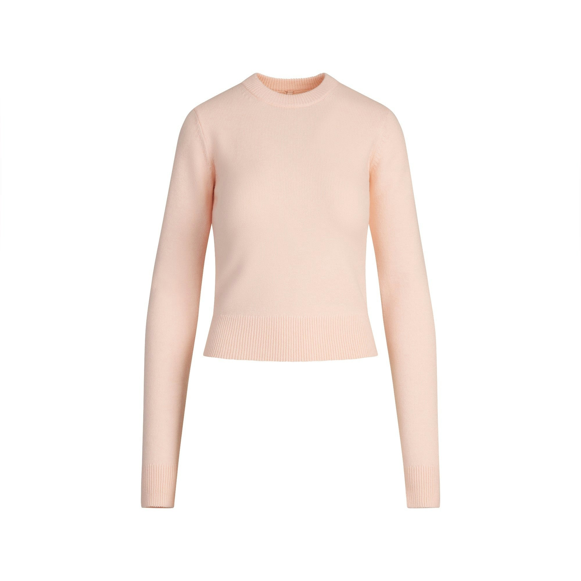 Skims Sweater Knits Ribbed Long Sleeve Fitted Crew Neck Primrose