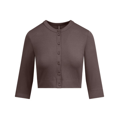 SMOOTH LAYERS CROPPED CARDIGAN