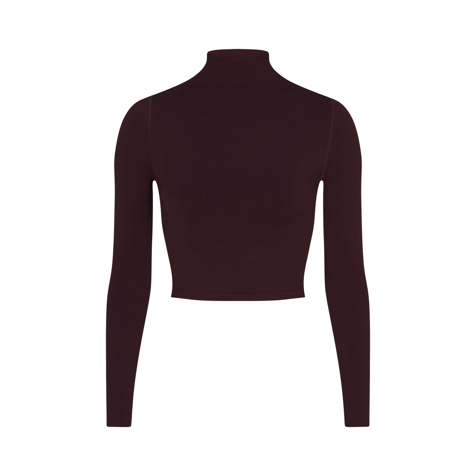 Skims Nikeskims Vintage Seamless Mock Neck Crop Top Currant