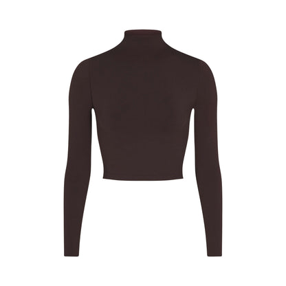 Skims Nikeskims Vintage Seamless Mock Neck Crop Top Phoenix