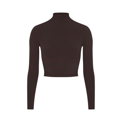 Skims Nikeskims Vintage Seamless Mock Neck Crop Top Phoenix