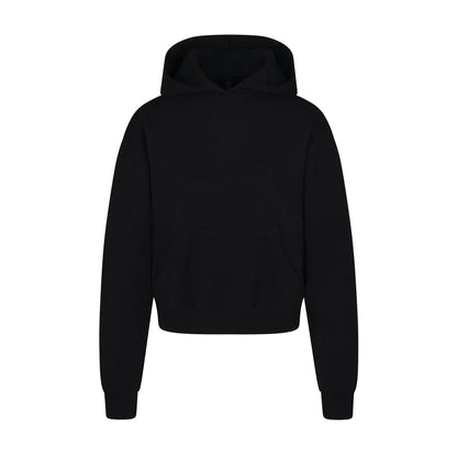 Skims Cotton Fleece Classic Hoodie Onyx