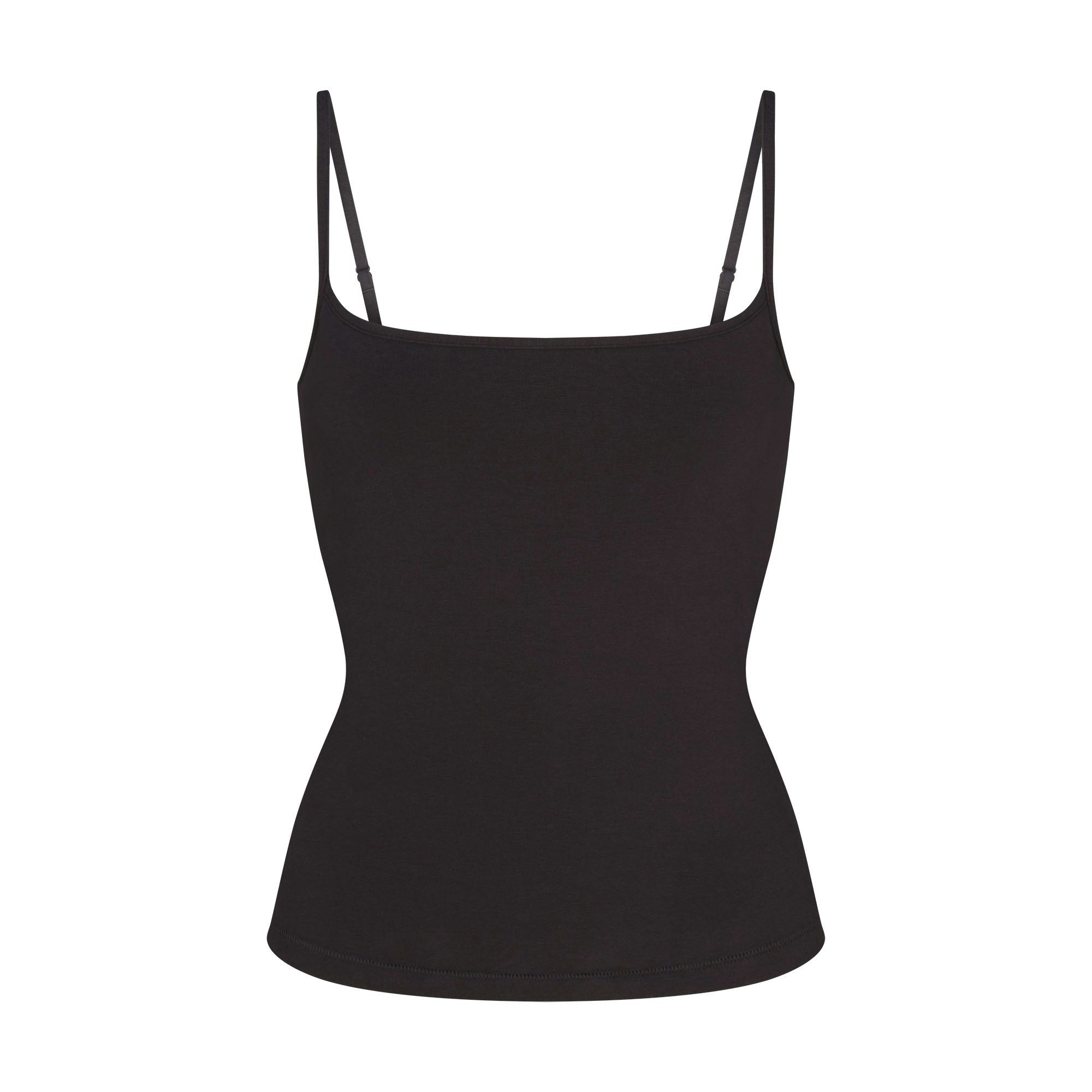 Skims Cotton Jersey Scoop Neck Cami Soot
