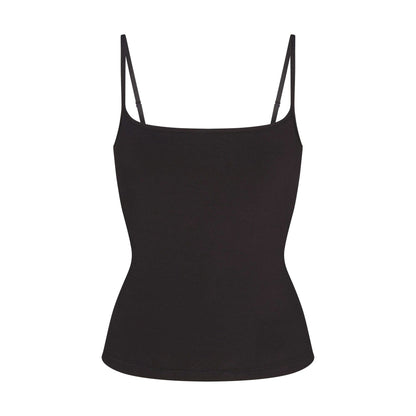 Skims Cotton Jersey Scoop Neck Cami Soot