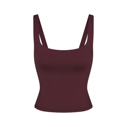 Skims Nikeskims Matte Square Neck Tank Currant