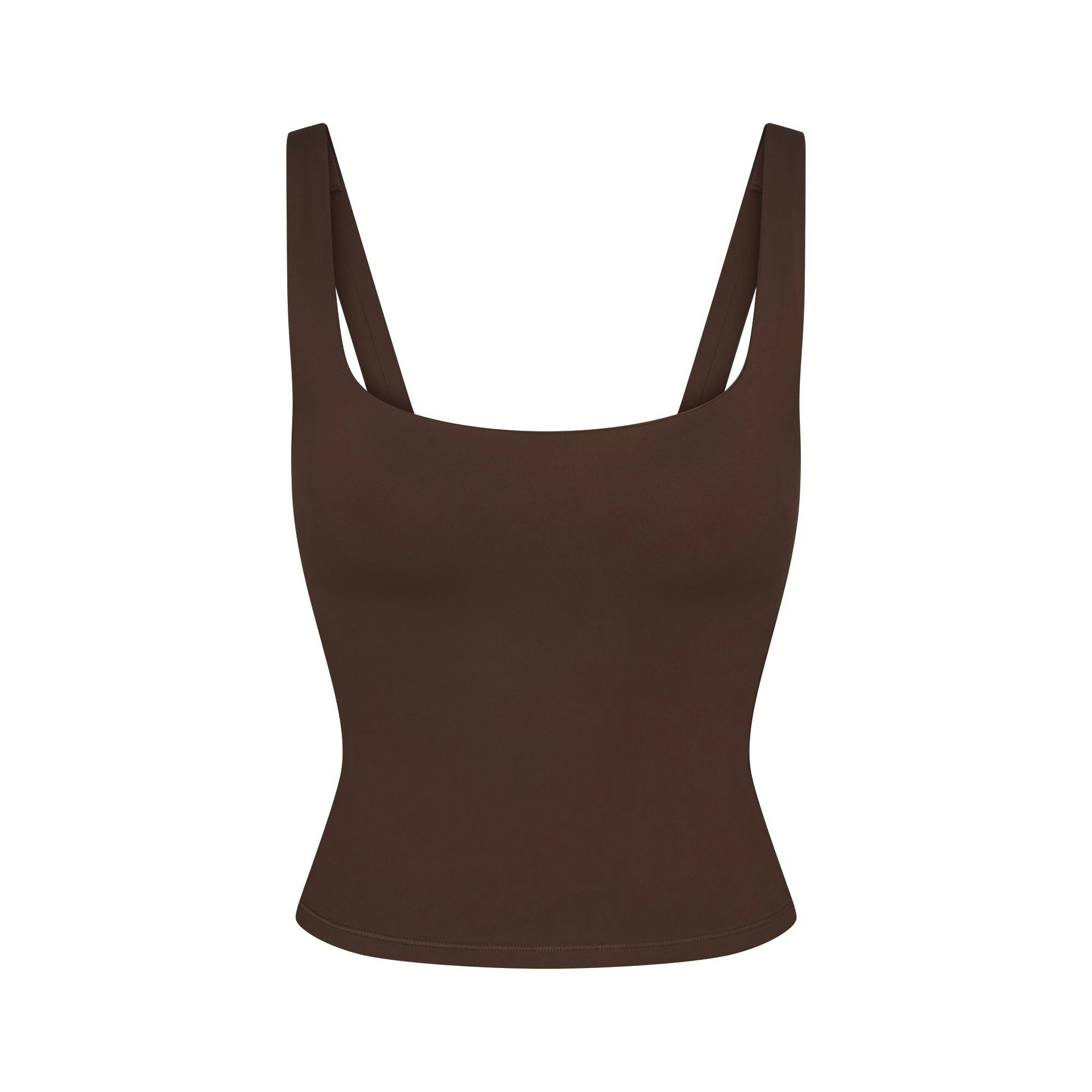 Skims Nikeskims Matte Square Neck Tank Dark Sepia