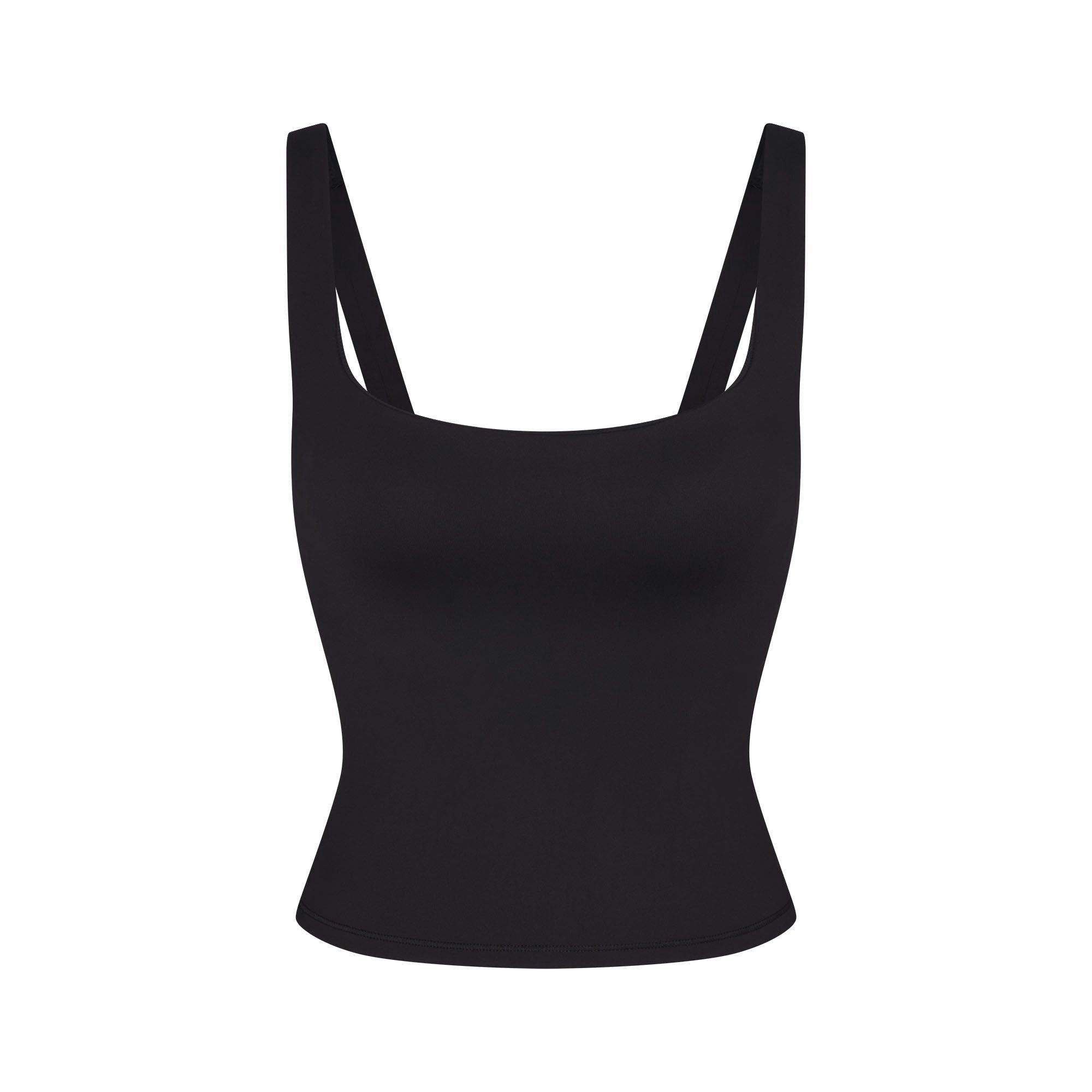 Skims Nikeskims Matte Square Neck Tank Obsidian