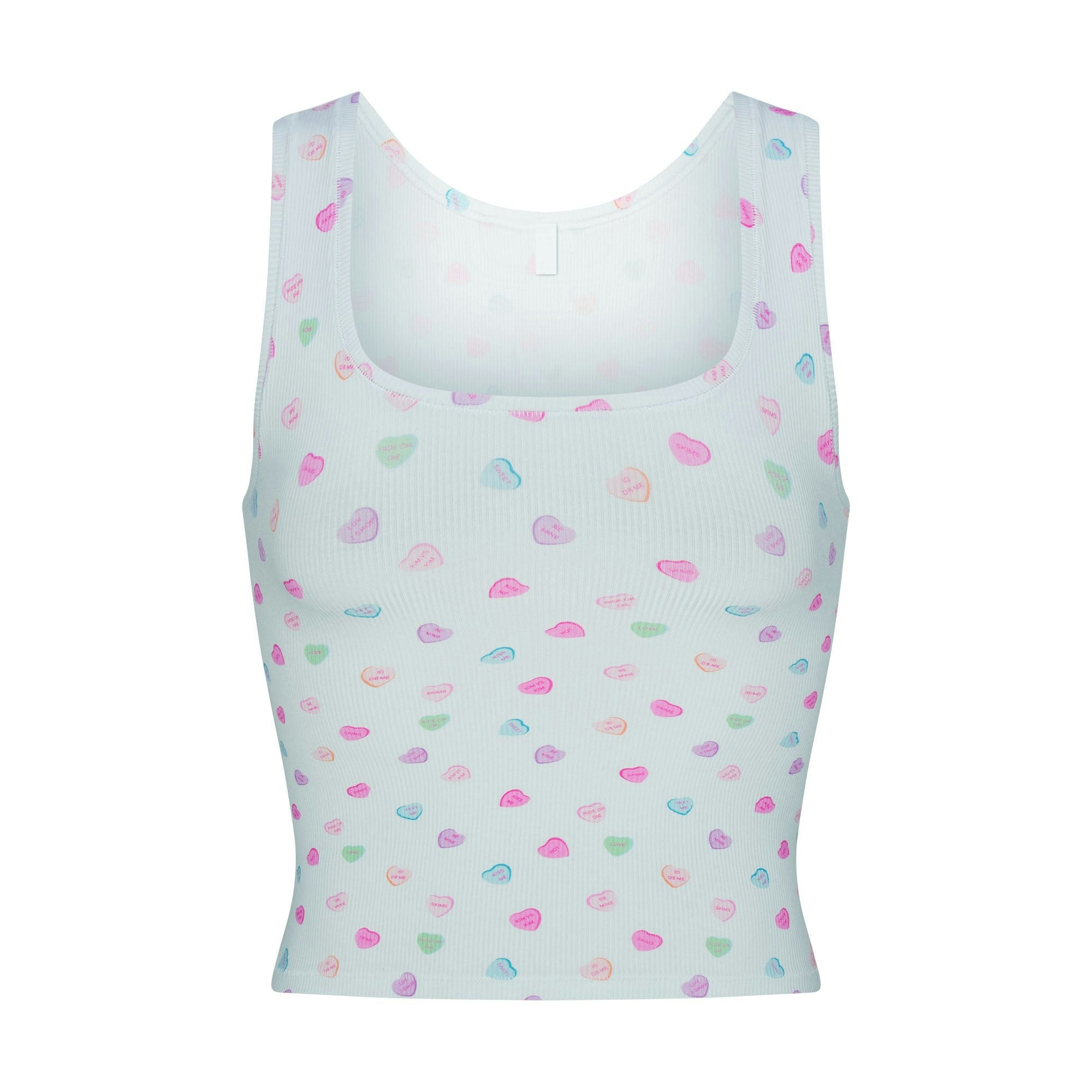 Skims Soft Lounge Tank Cloud Candy Heart Print