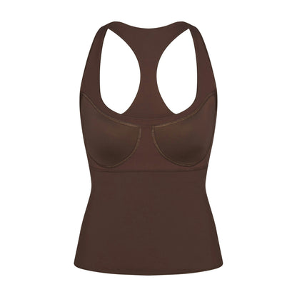 Skims Nikeskims Matte Racer Back Tank Dark Sepia