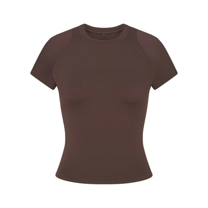 Skims Nikeskims Airy Baby Tee Dark Sepia