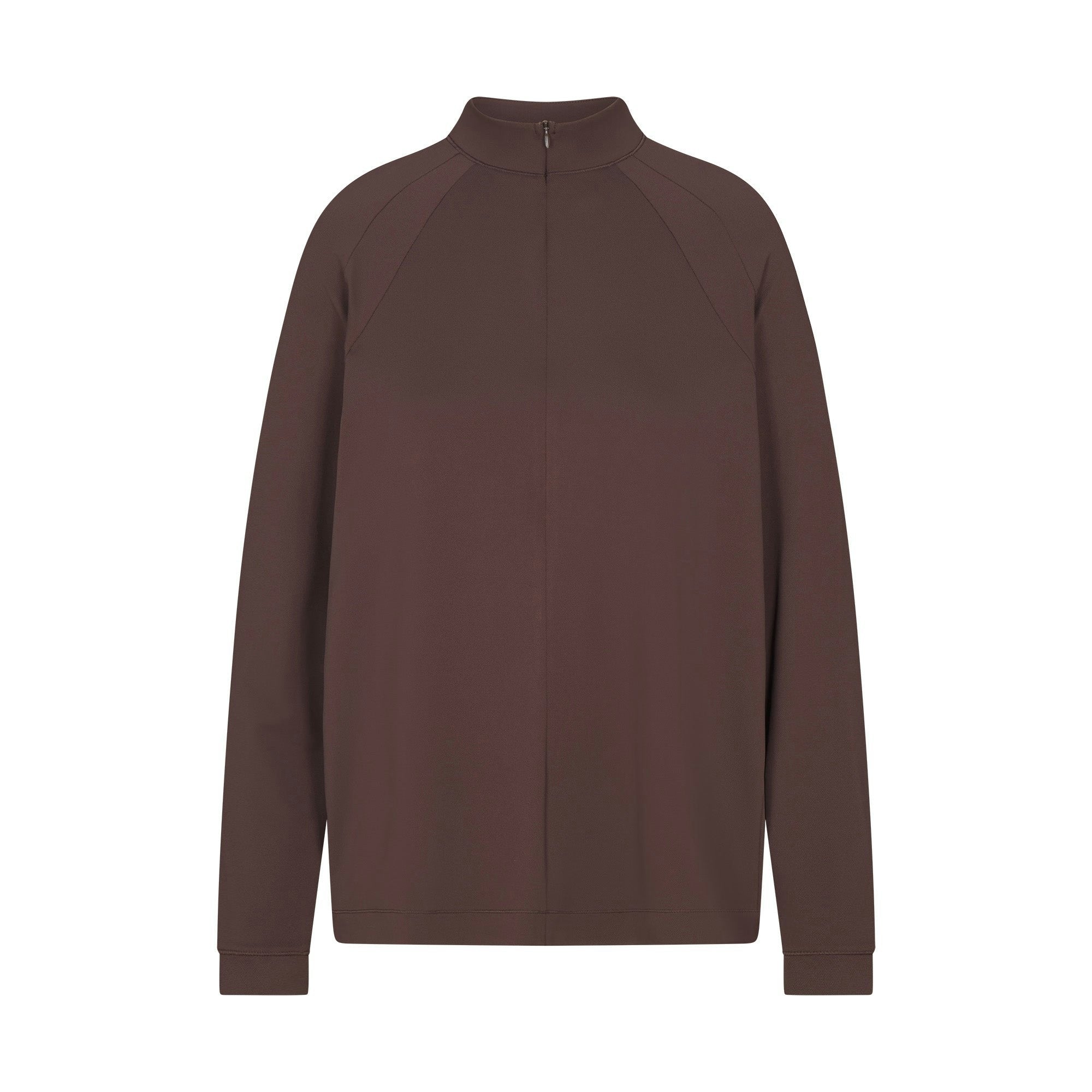 Skims Nikeskims Airy Long Sleeve Half Zip Dark Sepia