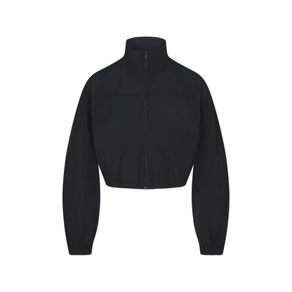 Skims Nikeskims Woven Nylon Crop Jacket Obsidian