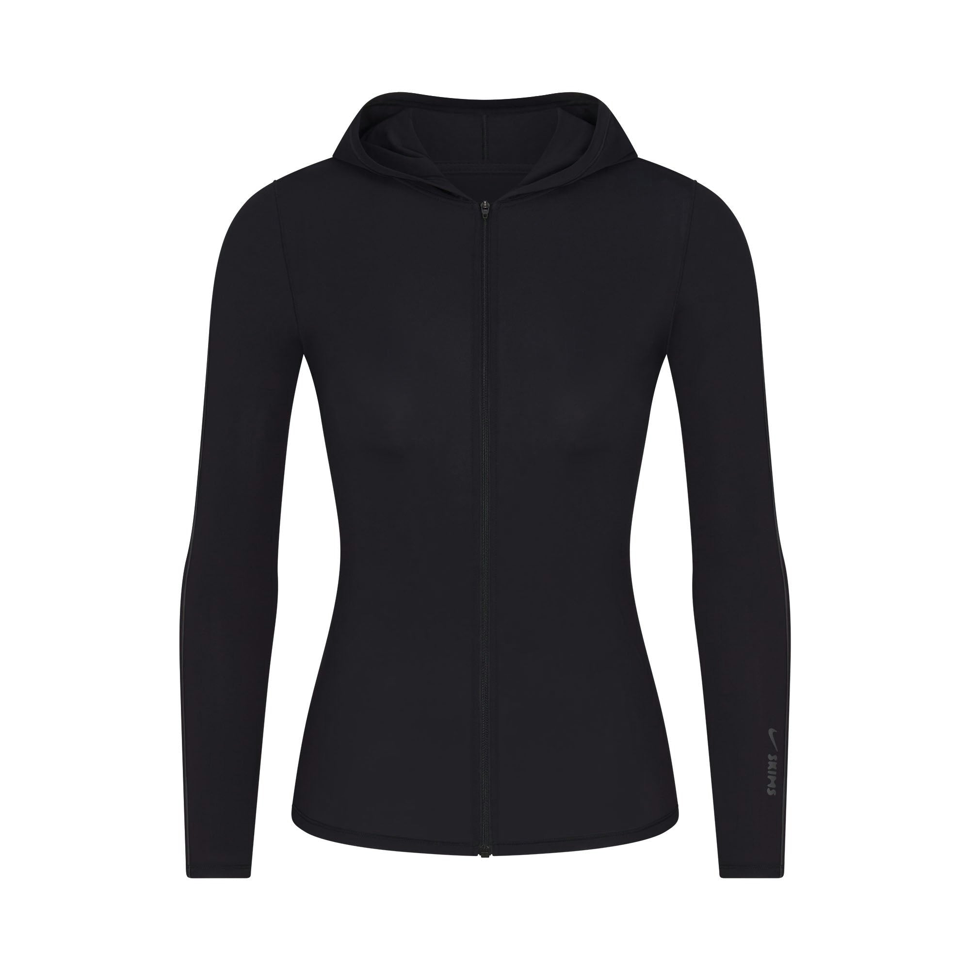 Skims Nikeskims Weightless Layers Zip Up Hoodie Obsidian