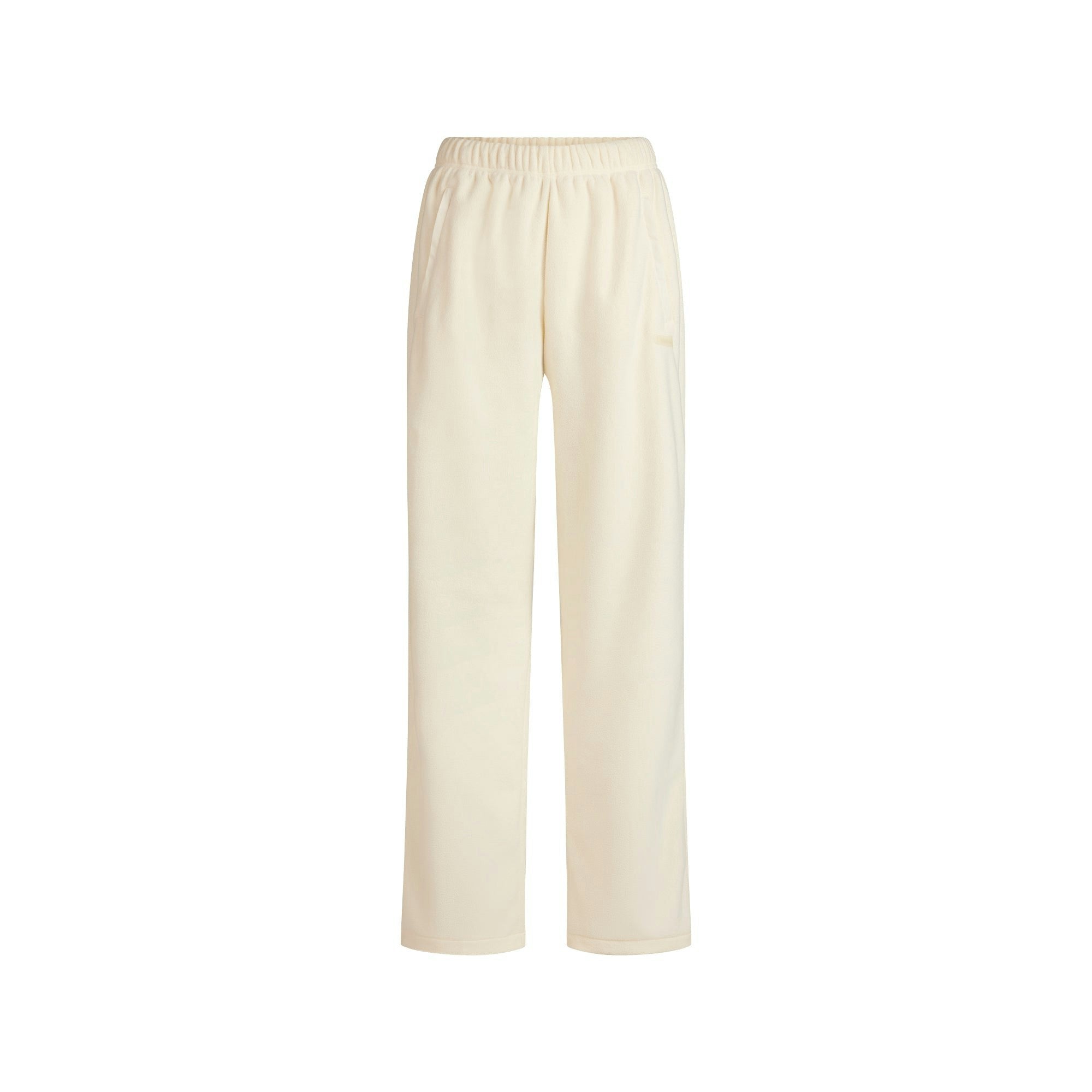 Skims Outdoor Fleece Straight Leg Pant Ecru