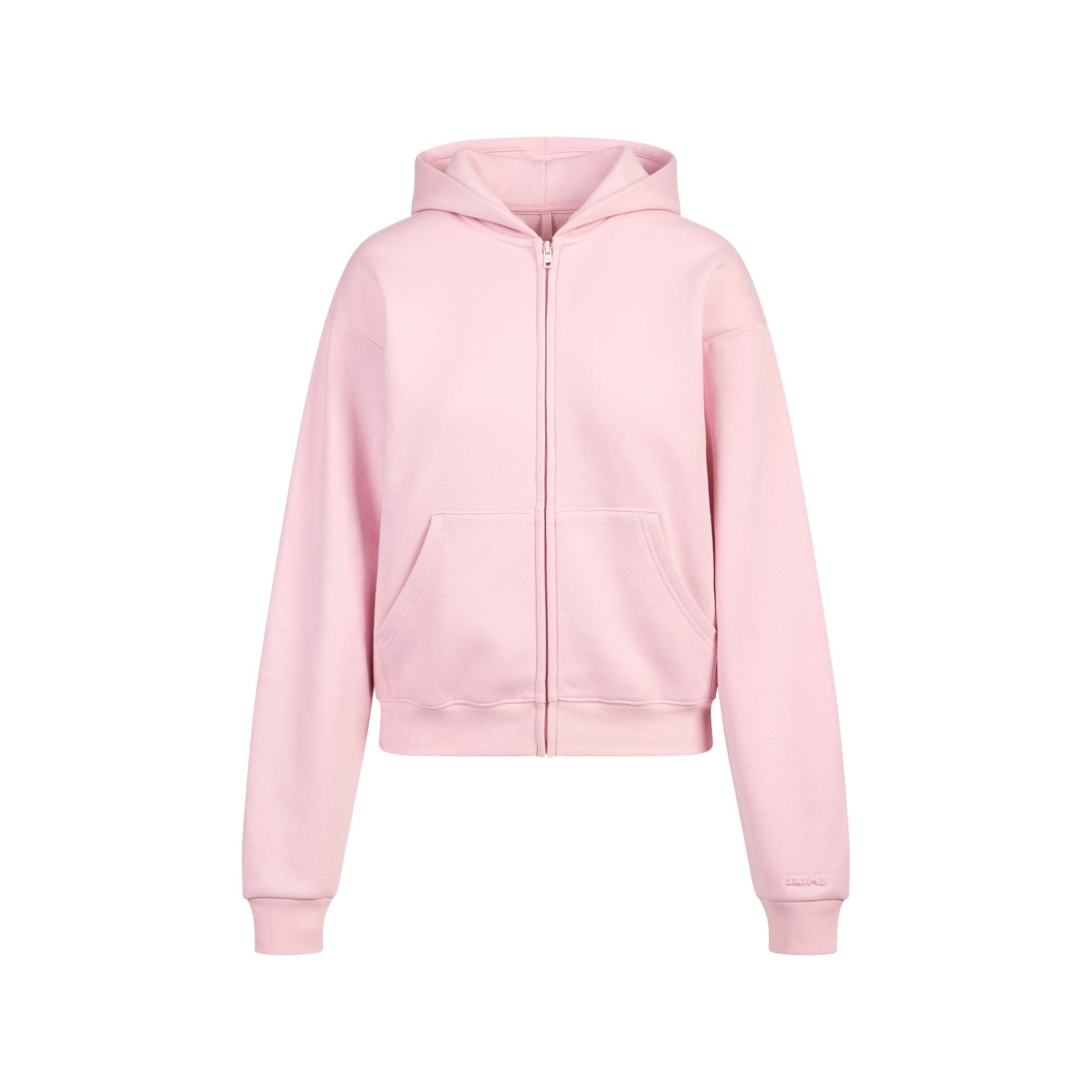 Skims Cotton Fleece Classic Zip Up Hoodie Halite