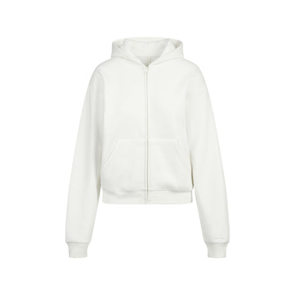 Skims Cotton Fleece Classic Zip Up Hoodie Marble