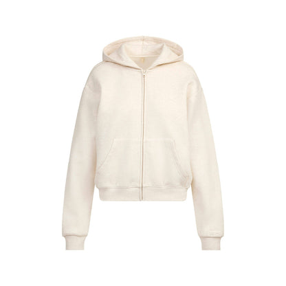 Skims Cotton Fleece Classic Zip Up Hoodie Oatmeal Heather