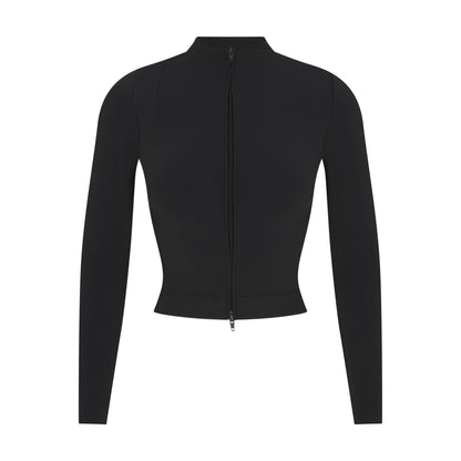 Skims Nikeskims Vintage Seamless Full Zip Jacket Obsidian