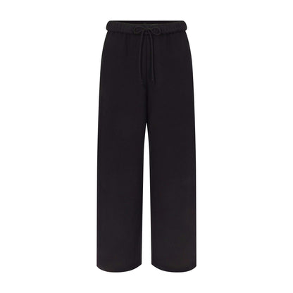 Skims Cotton Fleece Classic Straight Leg Pant Onyx