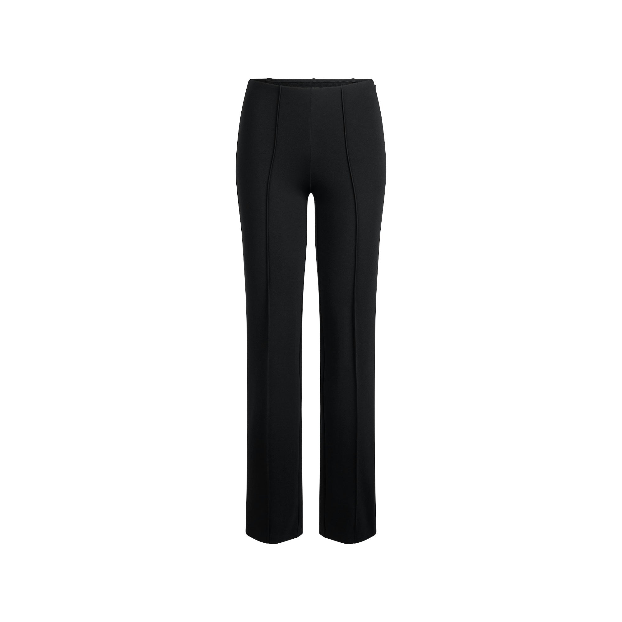 Skims The Essential Collection High-Waisted Pintuck Straight Leg Pant Obsidian