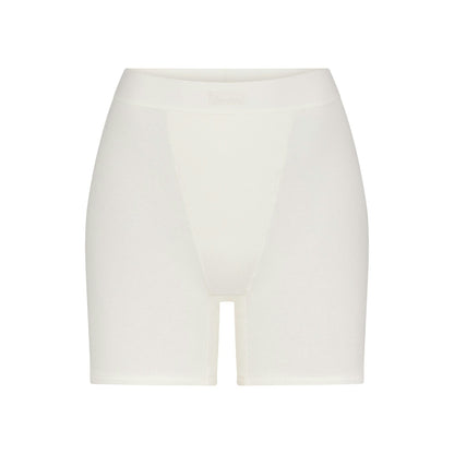 Skims Cotton Rib Boxer Marble