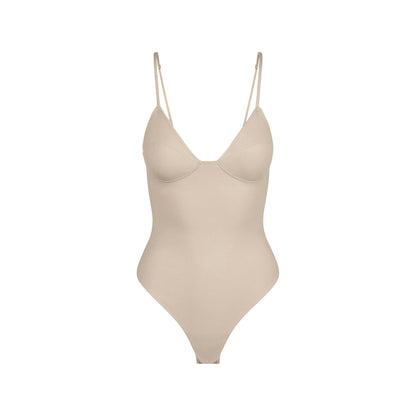 COTTON SHAPEWEAR THONG BODYSUIT