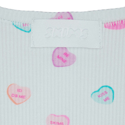 Skims Soft Lounge Tank Cloud Candy Heart Print