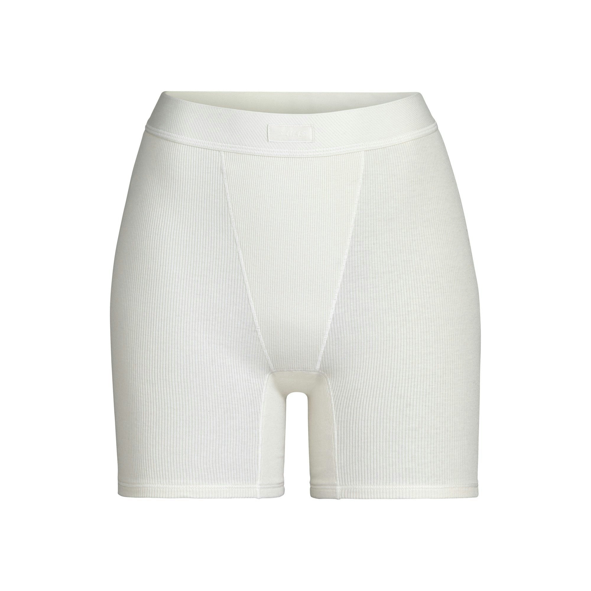 Skims Cotton Rib Boxer Bone