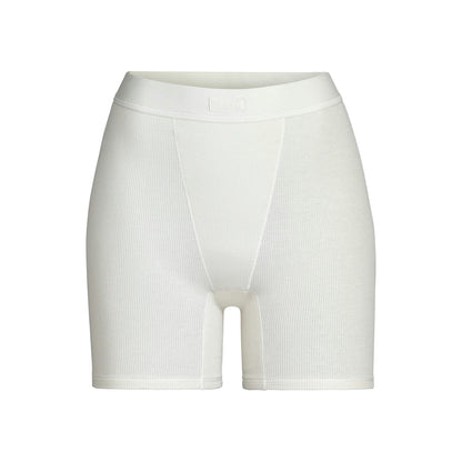Skims Cotton Rib Boxer Bone