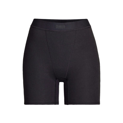 Skims Cotton Rib Boxer Soot