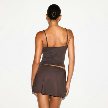 Skims Smooth Layers Scoop Neck Cami Raisin