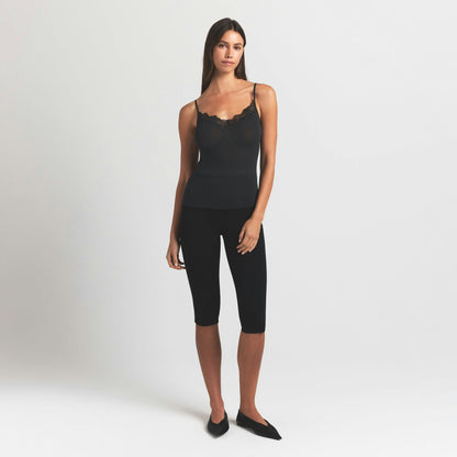 Skims Sheer Modal Lace Cami Onyx