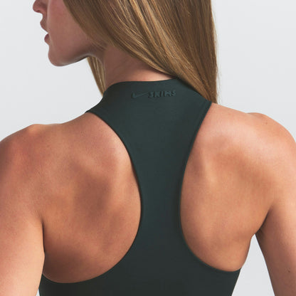 Skims Nikeskims Matte Mock Neck Racer Tank Dark Teal