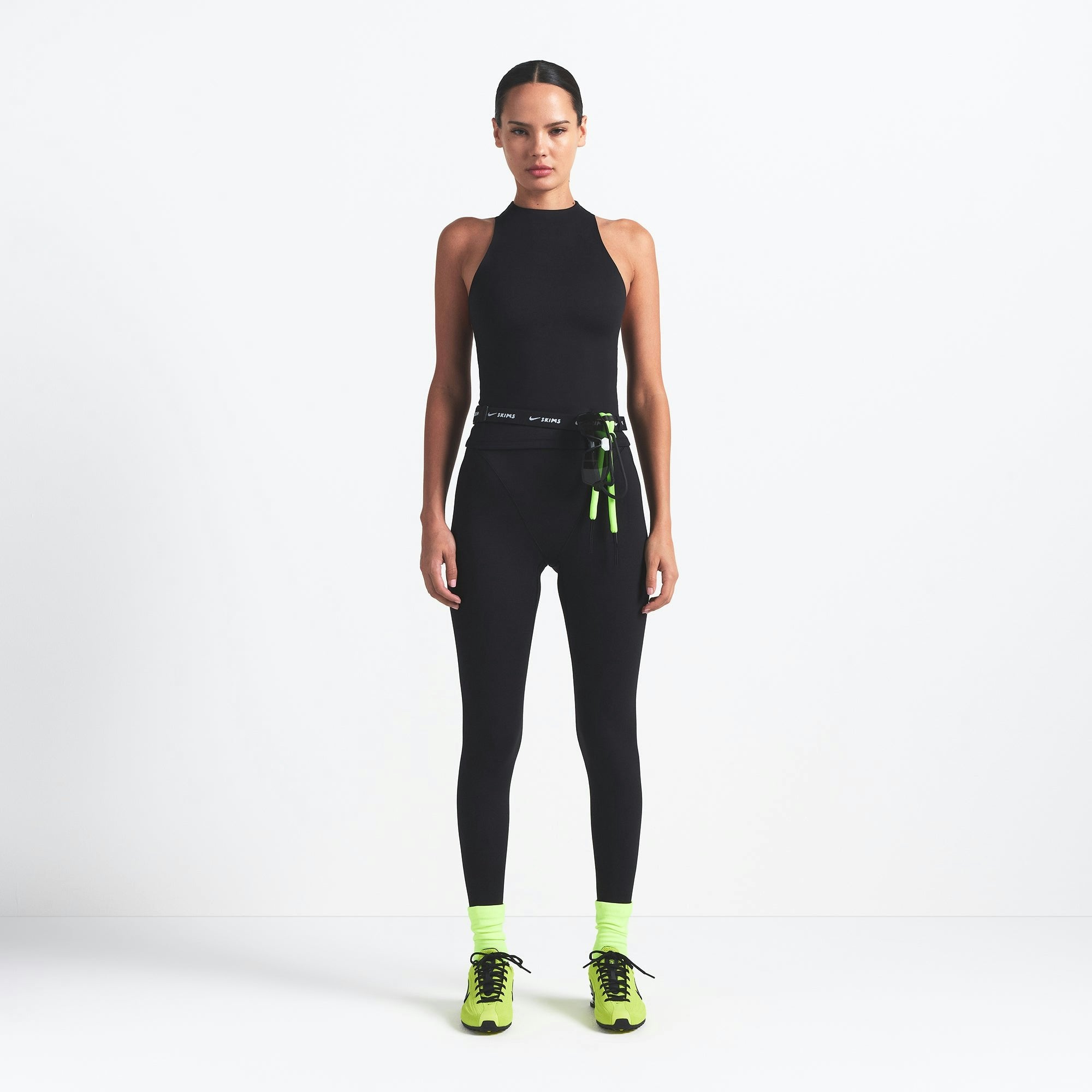 Skims Nikeskims Matte Mock Neck Racer Tank Obsidian