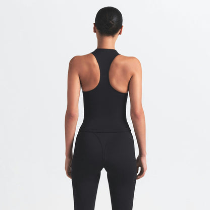 Skims Nikeskims Matte Mock Neck Racer Tank Obsidian