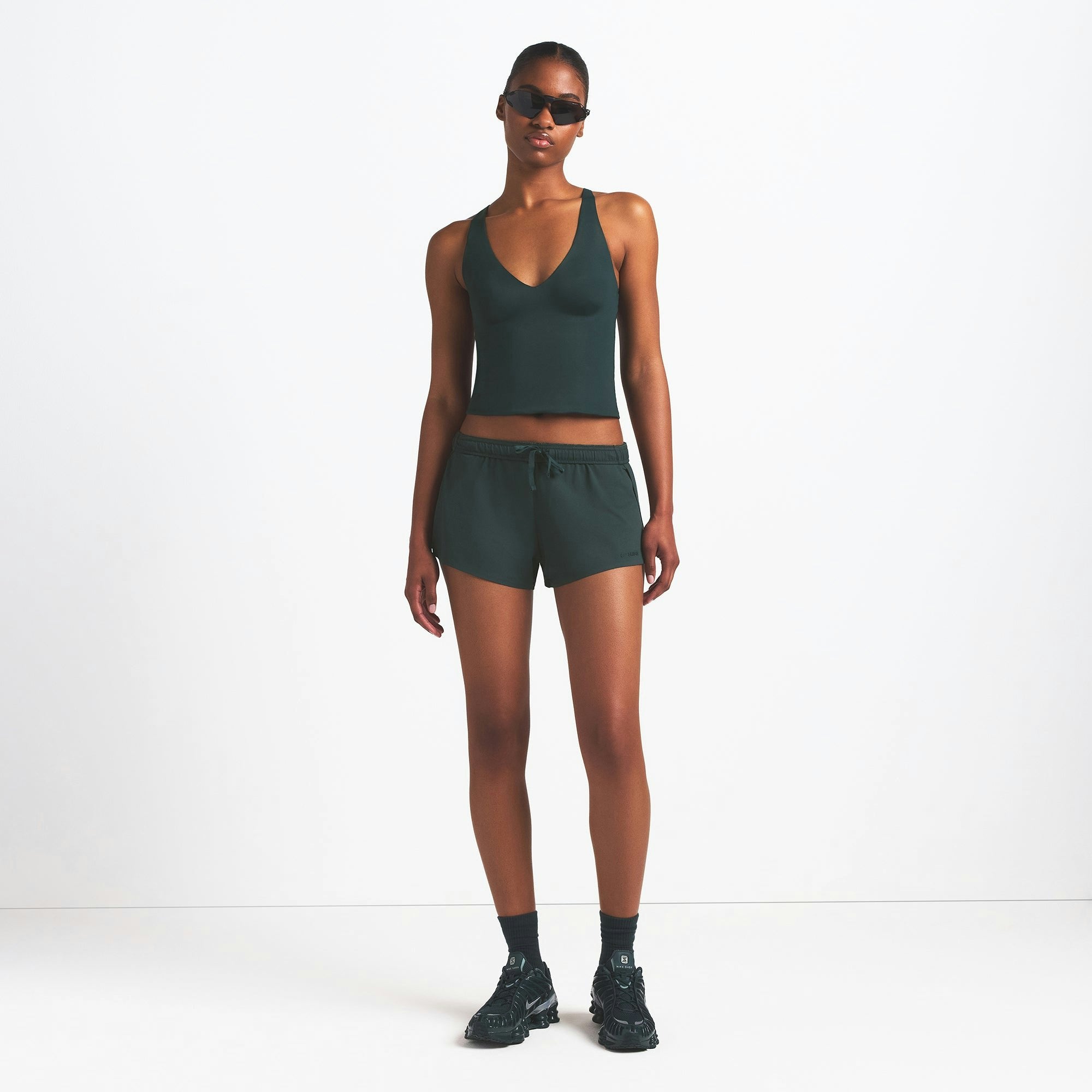 Skims Nikeskims Shine V-Neck Tank Dark Teal