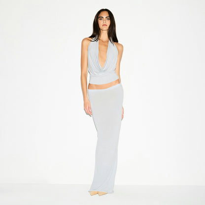 Skims Smooth Layers Deep Plunge Halter Top Mist